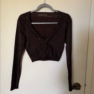 Abercrombie & Fitch Metallic Brown Top